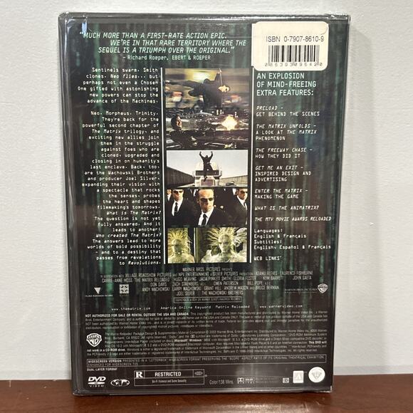 MATRIX RELOADED DVD, WIDESCREEN EDITION, NEW SEALED - Picture 2 of 5